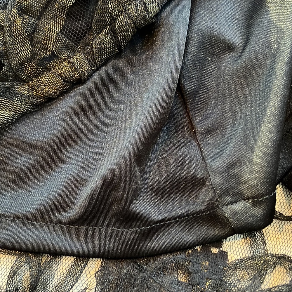 David Meister Vintage Gown w/Soutache Design over Black Lace & Netting SZ 14 - Picture 7 of 11